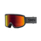 Smith ski/snowboard goggles, gray strap red lens