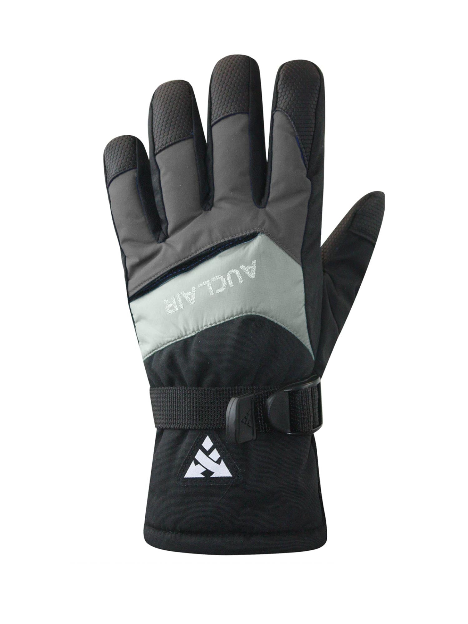 Kids Auclair Frost ski/snowboard gloves, black and grey