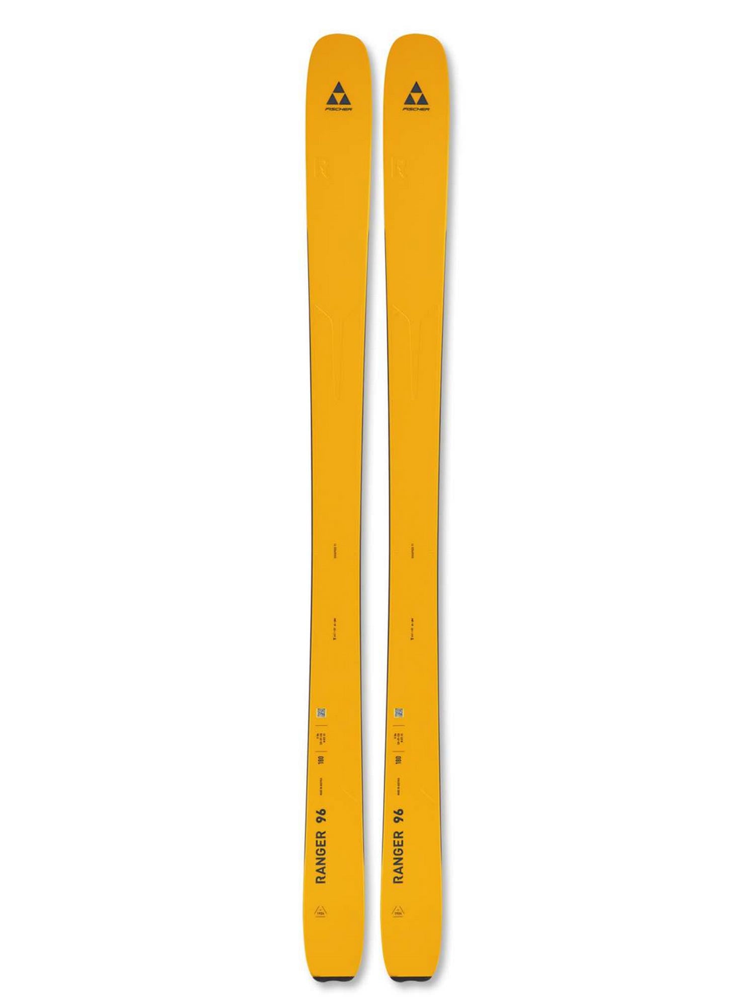 Fischer Ranger 96 skis, yellow with black accents