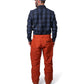 men's Flylow snowman pant, rust color