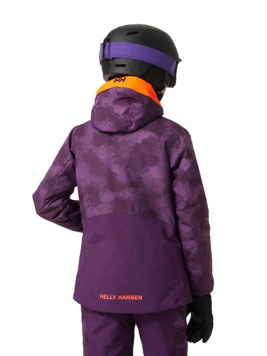 purple Helly Hansen ski jacket for girls