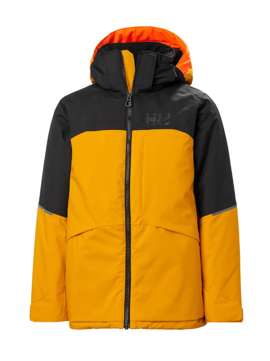 yellow and black, Helly Hansen Summit boys ski jacket