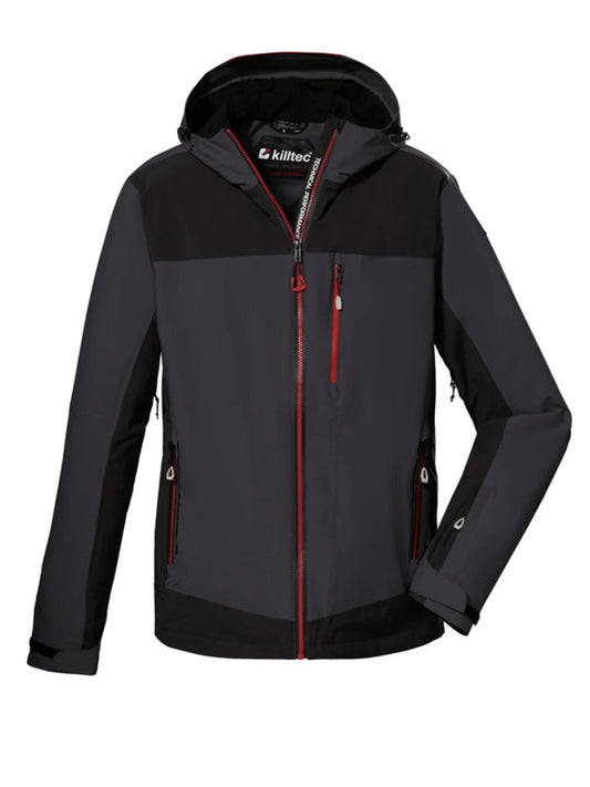 men's Killtec cross country ski jacket, black and gray