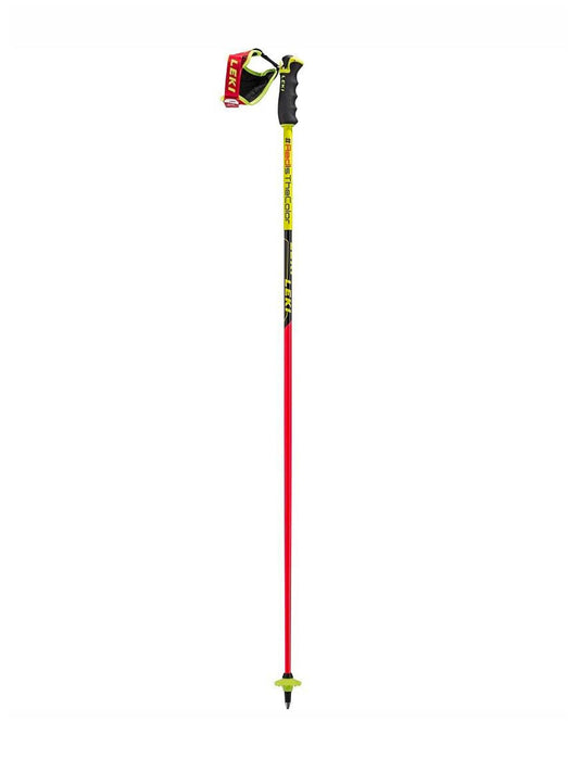 Leki ski racing poles, red