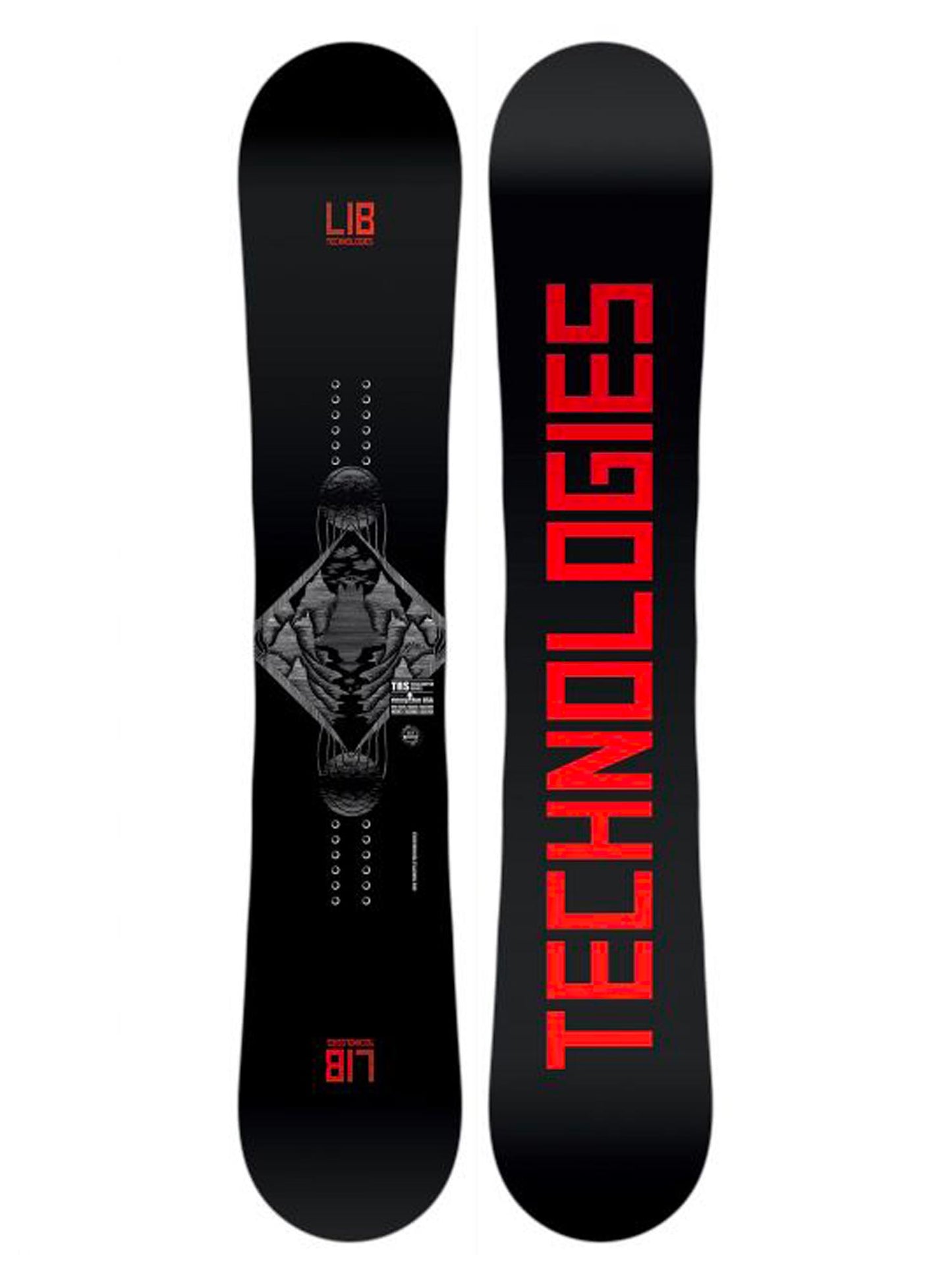 Lib Tech TRS snowboard, black and red