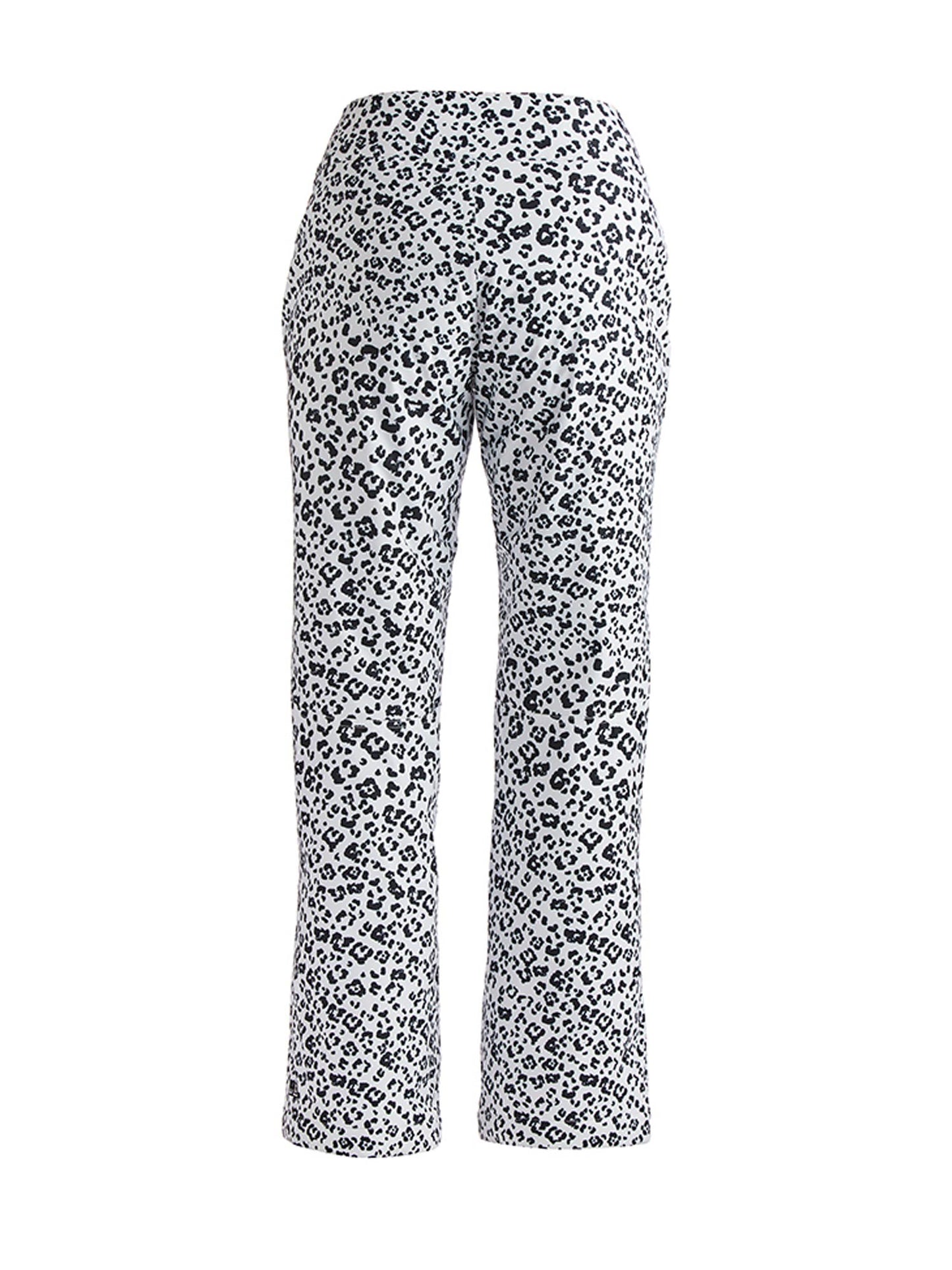 women's Nils Hannah ski pants,  white & black cheetah print