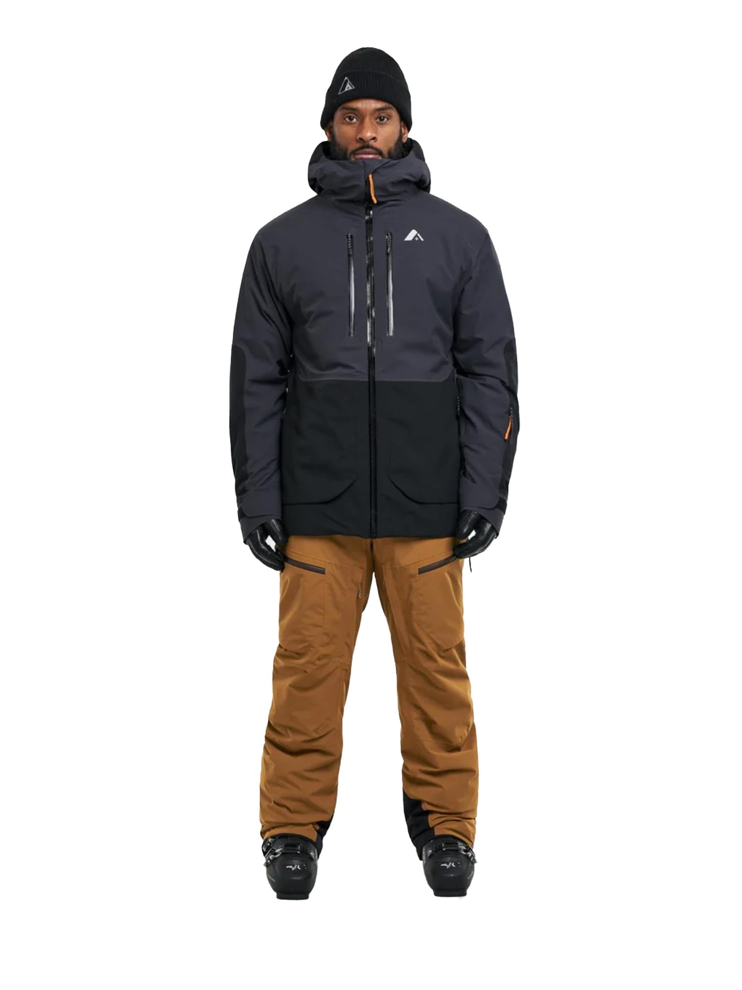men's Orage Alaskan ski jacket, black and dark gray
