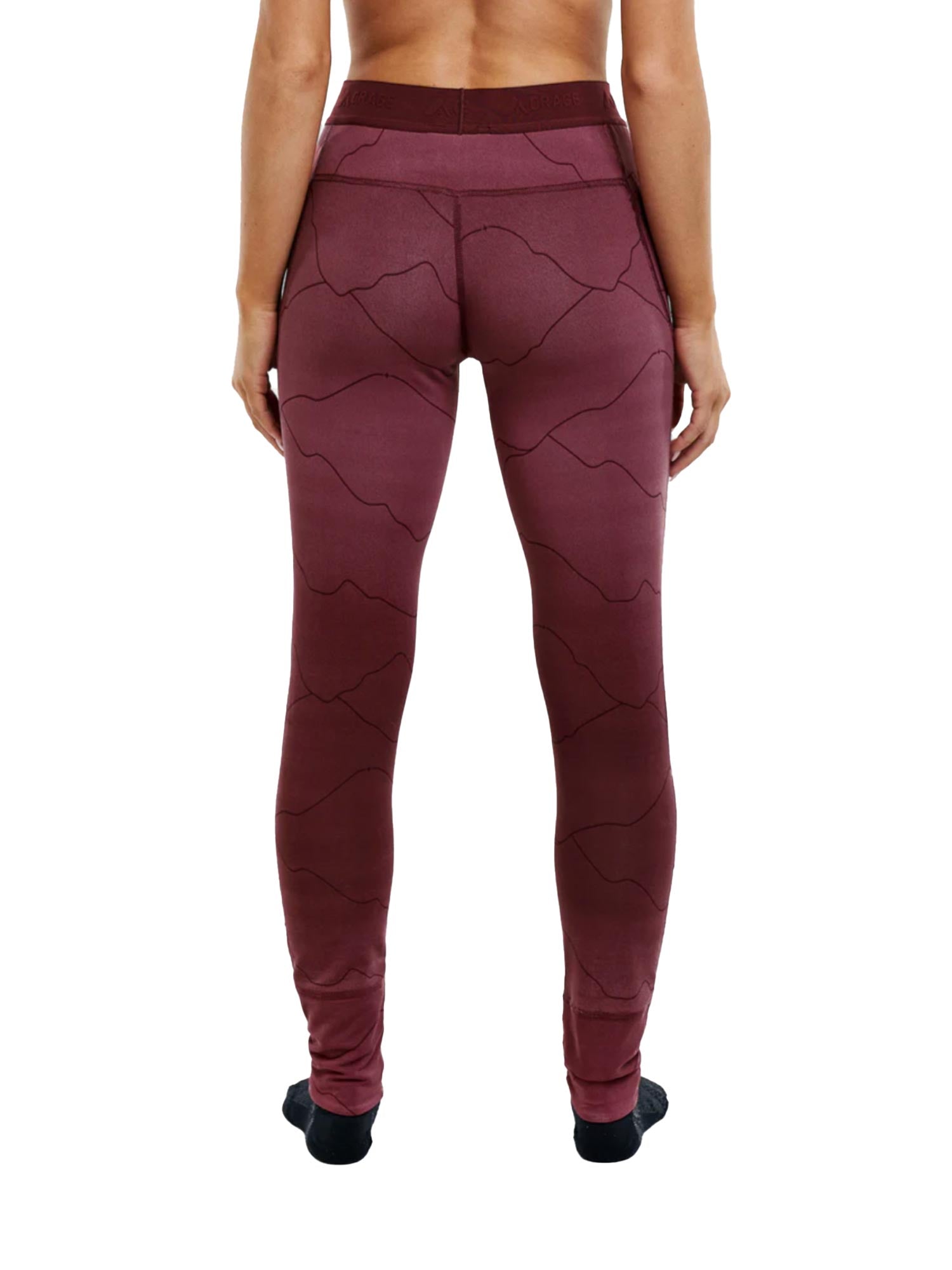 Orage base layer pants, cherry color