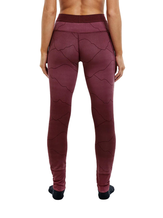 Orage base layer pants, cherry color