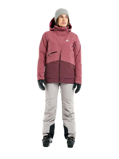 women's Orage Grace ski jacket, pink and cherry