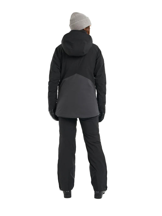 women's Orage Grace ski jacket, black and dark gray