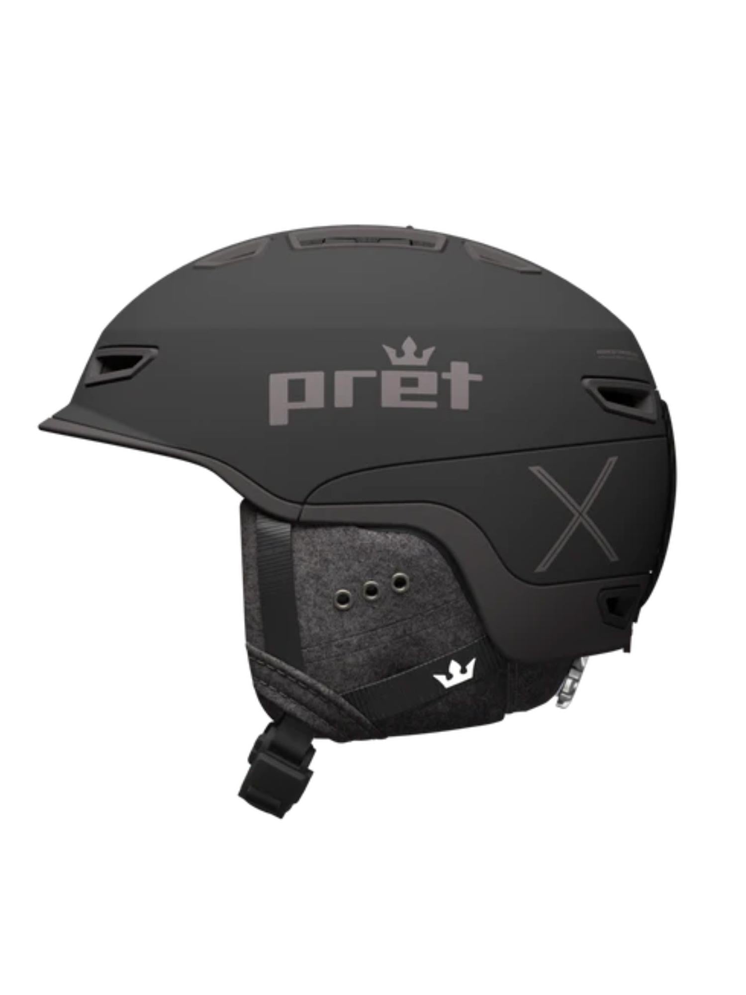 black Pret Fury X ski helmet