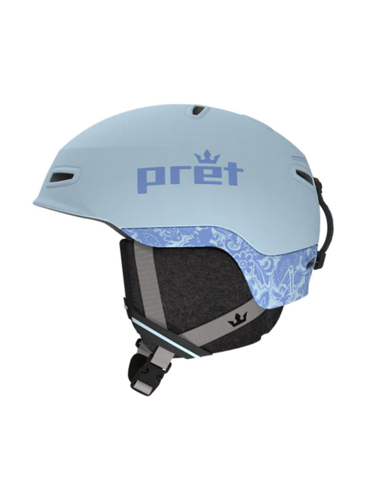 powder blue Pret Sol X ski helmet
