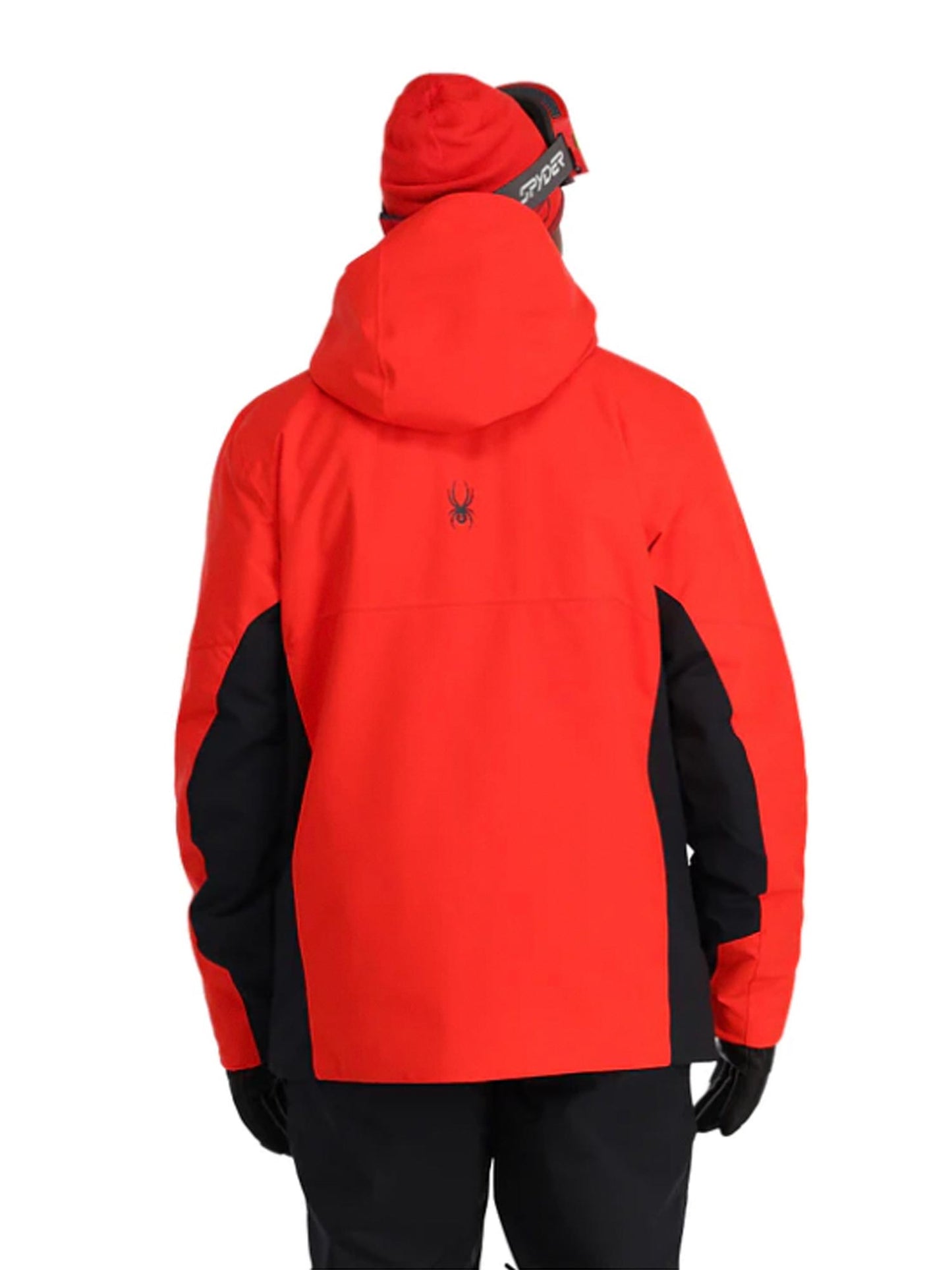 men's Spyder ski jacket, red with black accents.