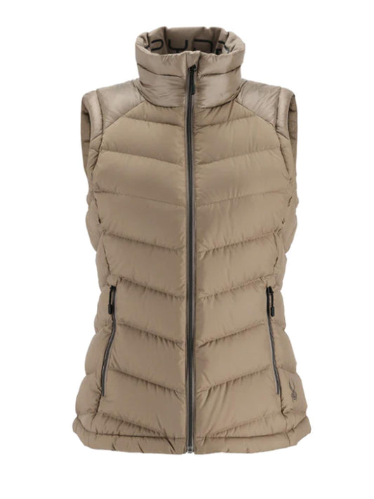 women's cashmere colored down Spyder vest 