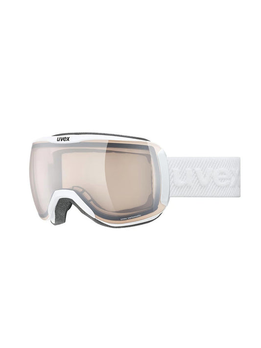 white Uvex downhill ski goggles