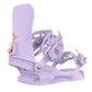 women's Union Juliet snowboard bindings, lavender with rose gold accents