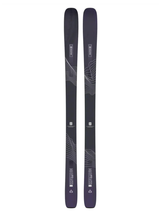 women's Salomon Stance skis, black & purple