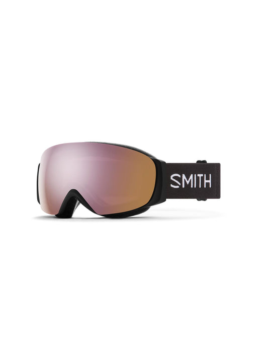 Smith ski goggles, black strap & rose gold lens