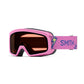 Kids Smith Rascal  ski/snowboard googles, pink with lightning bolts