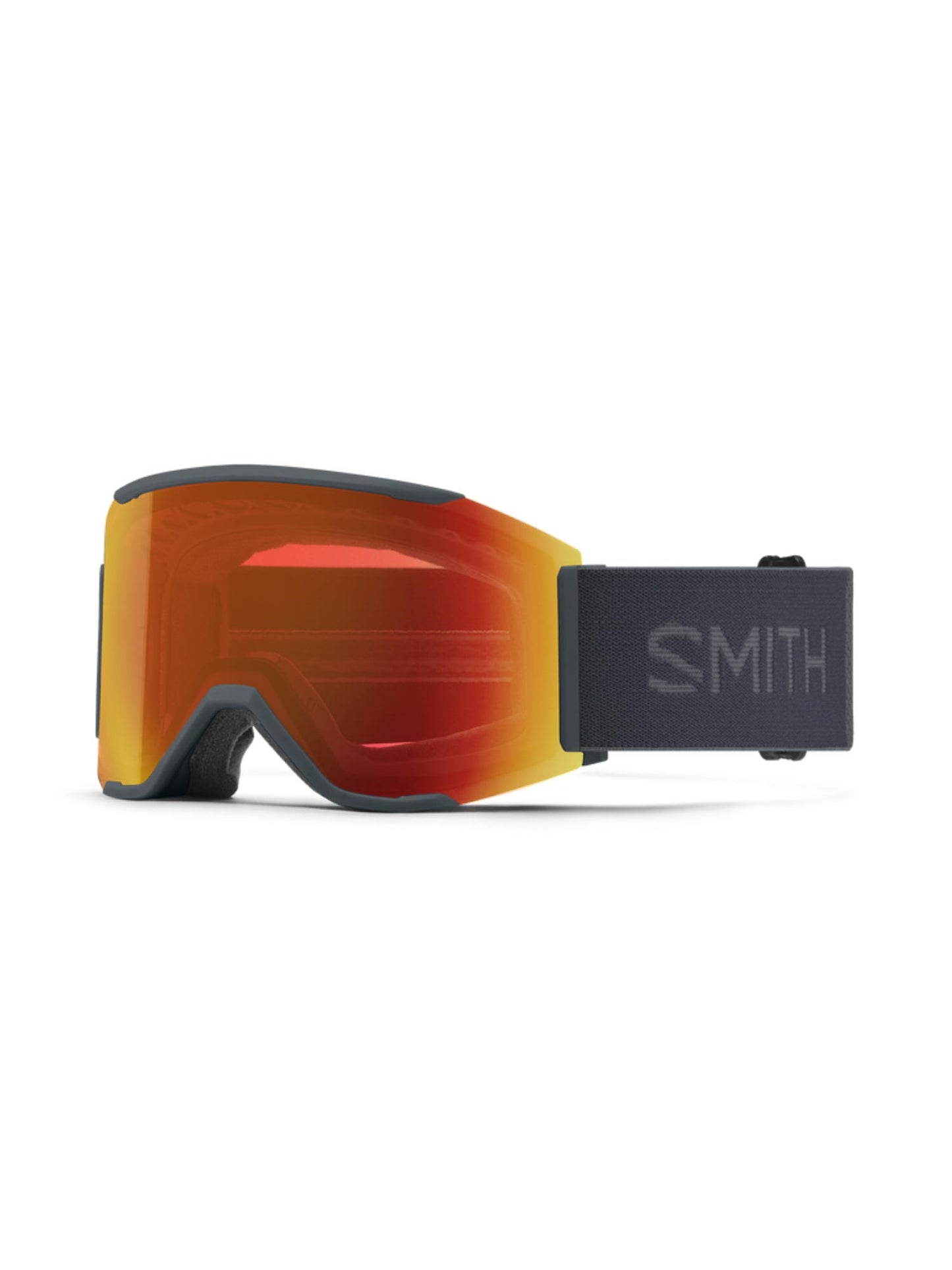 Smith Squad ski goggles, black strap red lens