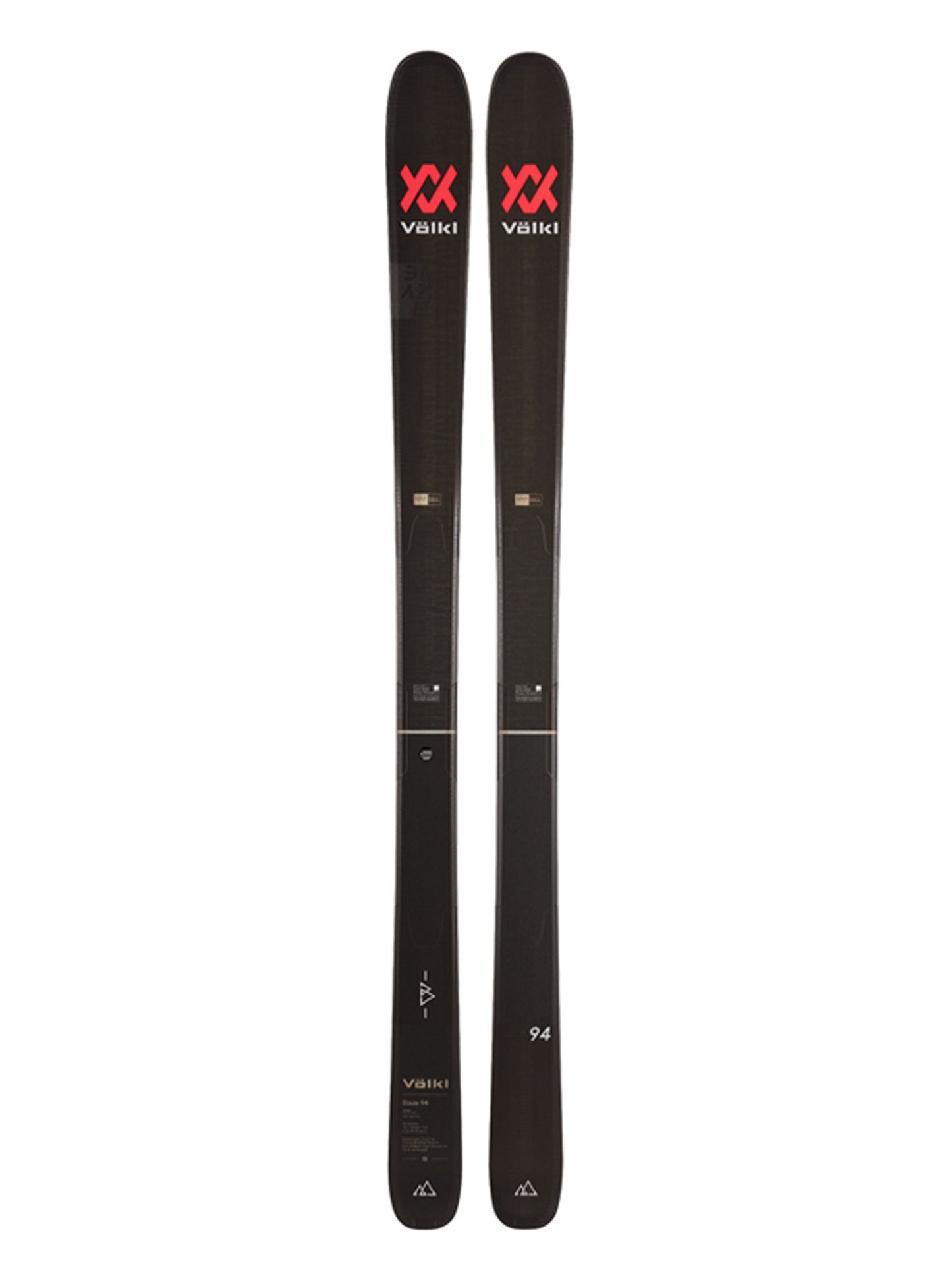 black and red Volkl Blaze ski